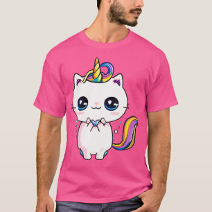 Caticorn Meowgical Rainbows Cat Kittycorn Unicorn T-Shirt