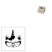 Caticorn mit Herzbrille Gummistempel (Stempel)