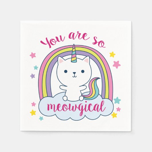Caticorn | Napkins | Sie sind so Meowgical Serviette (Vorderseite)