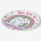 Caticorn | Papierplatte | weiß Pappteller (Schrägansicht)