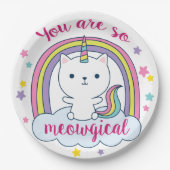 Caticorn | Papierplatte | weiß Pappteller (Vorderseite)