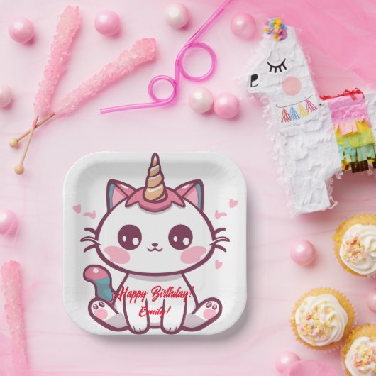 Caticorn Pappteller (Party)
