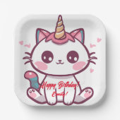 Caticorn Pappteller (Vorderseite)