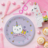Caticorn Party | Pappteller | Flieder Lavendel (Party)