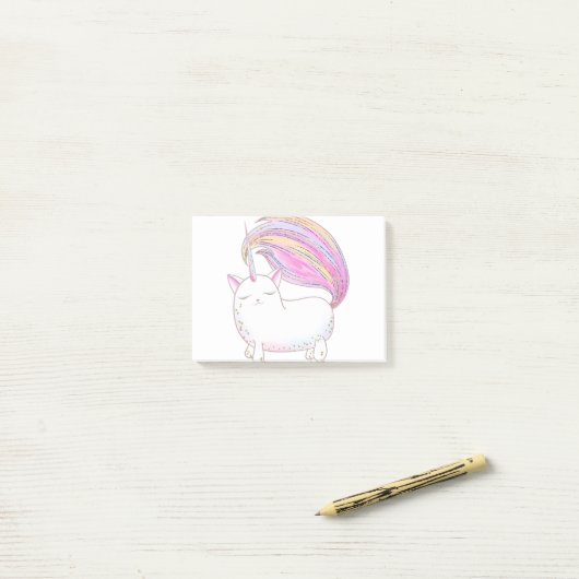 Caticorn Post-it Klebezettel (Auf Schreibtisch)
