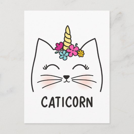 Caticorn Postkarte (Vorderseite)