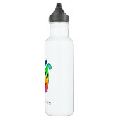 Caticorn Rainbow Unicorn Cat Personalisiert Edelstahlflasche (Rechts)