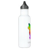 Caticorn Rainbow Unicorn Cat Personalisiert Edelstahlflasche (Links)