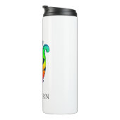 Caticorn Rainbow Unicorn Cat Personalisiert Thermosbecher (Nach rechts gedreht)