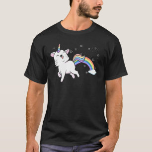 Caticorn Regenbogen Einhorn Katze Magische Kitty L T-Shirt