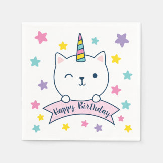 Caticorn | Servietten | Alles Gute zum Geburtstag