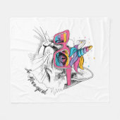 Caticorn | so Meowgical Fleecedecke (Vorderseite (Horizontal))