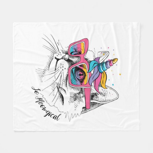 Caticorn | so Meowgical Fleecedecke (Vorderseite (Horizontal))