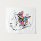 Caticorn | so Meowgical Wandteppich (Vorderseite (Horizontal))