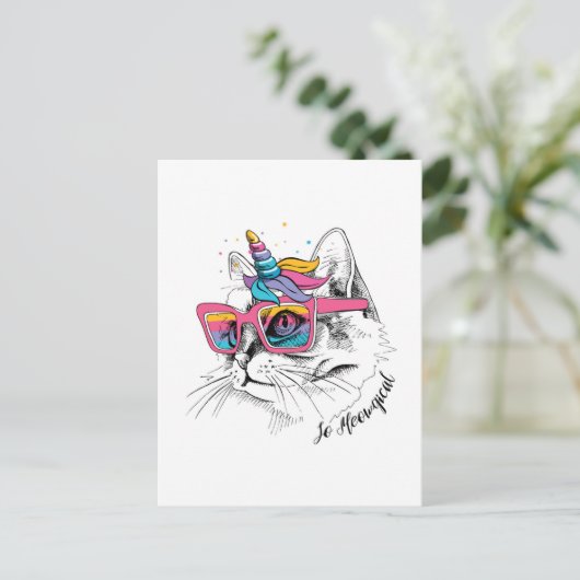 Caticorn | So Postkarte (Stehend Vorderseite)