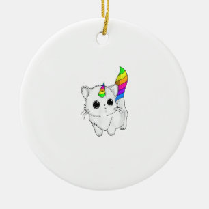 Caticorn T-Shirt Einhorn Katze Shirt Regenbogen Mä Keramik Ornament