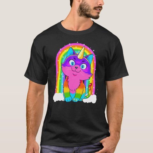 Caticorn Unicorn Cat Rainbow Kittycorn Kitty Gift T-Shirt (Vorderseite)