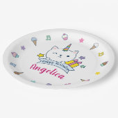Caticorn Yummies | Papierplatte | weiß Pappteller (Schrägansicht)