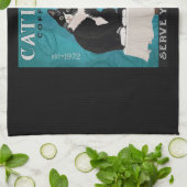 Catiité Tuxedo Cat Coffee Company Funny Tuxedo Geschirrtuch (Gefaltet)