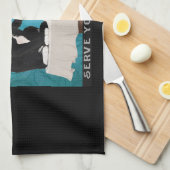 Catiité Tuxedo Cat Coffee Company Funny Tuxedo Geschirrtuch (Viertel Falte)