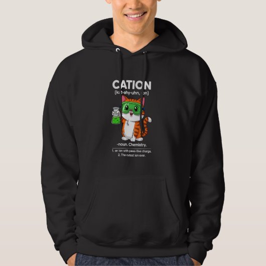 Cation Cat Chemistry - Funny Science for Niedlich  Hoodie (Vorderseite)