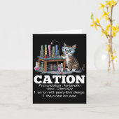 Cation Chemistry Spaß Science Teacher Cat Pun Fun Karte (Gelbe Blume)