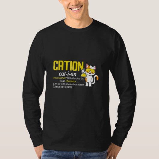 Cation Cute Science Cat Ion Science Eacher Pawsiti T-Shirt (Vorderseite)