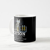 Cation Fun Chemistry Spaß Science Teacher Cat Pub Kaffeetasse (Vorderseite Links)