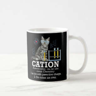 Cation Fun Chemistry Spaß Science Teacher Cat Pub Kaffeetasse