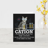 Cation - Funny Chemistry Spaß Science Teacher Cat Karte (Gelbe Blume)
