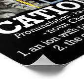 Cation - Funny Chemistry Spaß Science Teacher Cat Poster (Ecke)