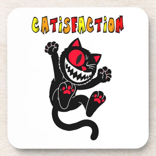 Catisfaction Getränkeuntersetzer (Vorderseite)