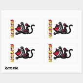 Catisfaction Rechteckiger Aufkleber (Blatt)