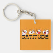 Catitude Memories – Meow Mood Keychain 🐾 Schlüsselanhänger (Vorderseite)