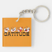 Catitude Memories – Meow Mood Keychain 🐾 Schlüsselanhänger (Rückseite)