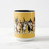 Catitude Niedlich Kitty Cats Gelbe Kaffee Tasse (Mittel)