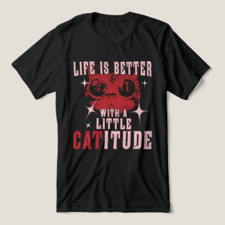 "Catitude" Sassy Cat Quote Design für Heimtiere Tri-Blend Shirt