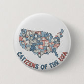 Catizens of the USA - Patriotic Cat Button (Vorderseite)