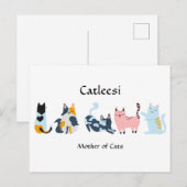 Catleesi, Mutter der Katzen Postkarte (Vorne/Hinten)