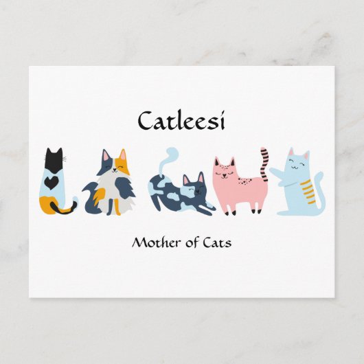 Catleesi, Mutter der Katzen Postkarte (Vorderseite)