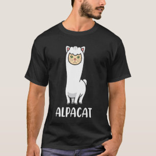 Catllama Süße Katze Llama Hybrid-Tier Grafik Lang T-Shirt
