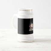 Catloween-Geist Halloween Bierglas (Vorderseite Links)