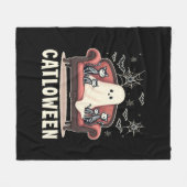 Catloween Ghost Halloween Fleecedecke (Vorderseite (Horizontal))