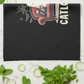 Catloween Ghost Halloween Geschirrtuch (Gefaltet)