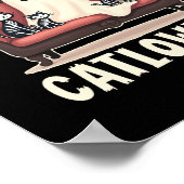 Catloween Ghost Halloween Poster (Ecke)