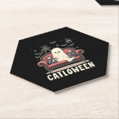Catloween Ghost Halloween Untersetzer (angewinkelt)