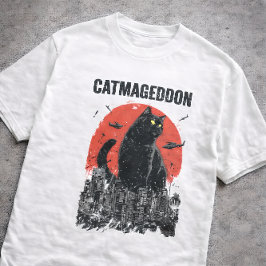Catmageddon Giant Cat Monster City Kaiju Funny Pet T-Shirt