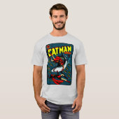 CatMan-Comic-T - Shirt der 40er Jahre (Vorne ganz)