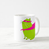 Catman Grün Kaffeetasse (VorderseiteRechts)