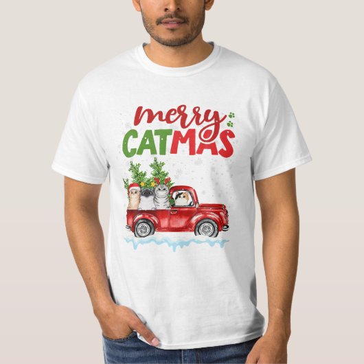 Catmas Reiten LKW Katzenkatze Mama Katze T-Shirt (Vorderseite)